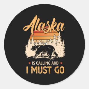 Sticker Rond Alaska