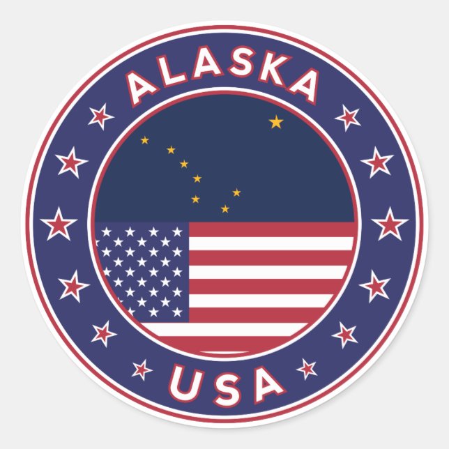 Sticker Rond Alaska (Devant)