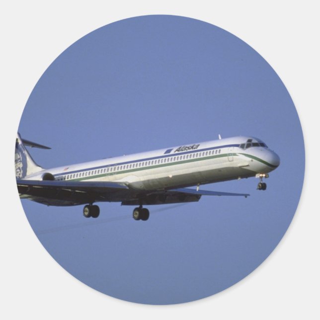 Sticker Rond Alaska Airlines MD-80 (Devant)