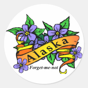 Sticker Rond Alaska Ne M'Oublie Pas
