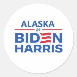Sticker Rond Alaska pour Biden Harris