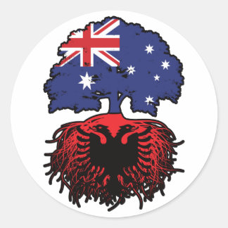Sticker Rond Albanie Australie Australie Australie racine d'arb