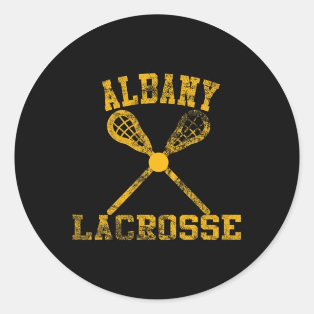 Sticker Rond Albany Lacrosse vintage (Devant)