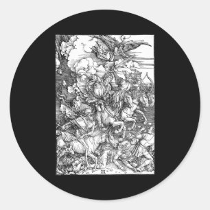 Sticker Rond Albrecht Durer les quatre cavaliers de