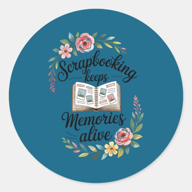 Sticker Rond Album scrapbooking mignon  (Devant)