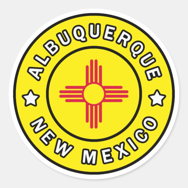 Sticker Rond Albuquerque Nouveau-Mexique (Devant)