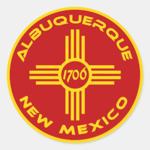 Sticker Rond Albuquerque Nouveau-Mexique