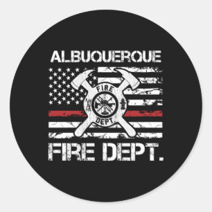 Sticker Rond Albuquerque Nouveau-Mexique Service d'incendie Min