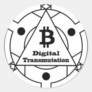 Sticker Rond Alchimie de la transmutation numérique