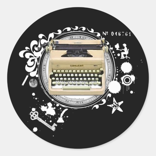 Sticker Rond Alchimie de l'écriture (Devant)