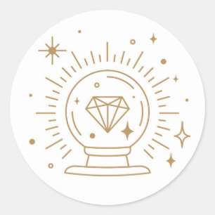 Sticker Rond alchimie ésotérique sorcière