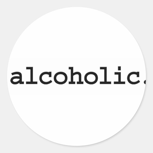 Sticker Rond alcoolique. (Devant)