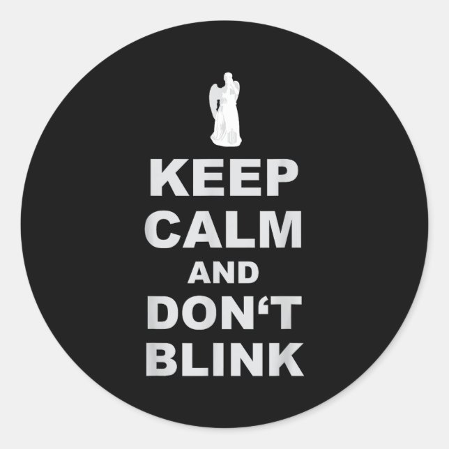 Sticker Rond Alert - Weeng Angel - Keep Calm And Dont Blink 2  (Devant)
