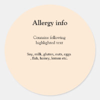 alerte d'allergie alimentaire ajouter le nom des a