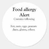 Alerte d'allergie alimentaire ajouter le nom texte