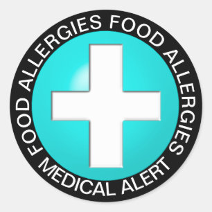 Sticker Rond Alerte Médicale - Aqua