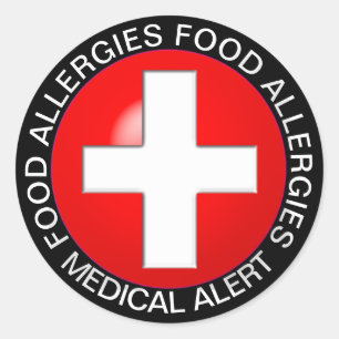 Sticker Rond Alerte Médicale - Rouge