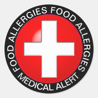 Sticker Rond Alerte Médicale - Rouge
