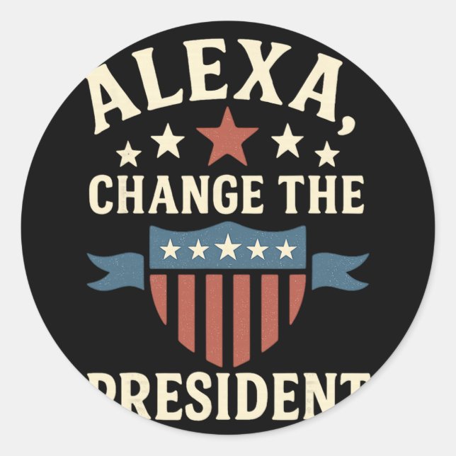 Sticker Rond Alexa trump président (Devant)