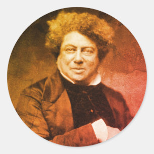 Sticker Rond Alexandre Dumas Vintage