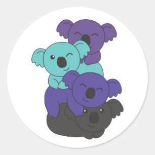 Sticker Rond Alexigender Drapeau Gander Pride Lgbtq Koala Class