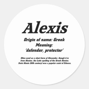 Sticker Rond Alexis. Nom
