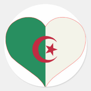 Sticker Rond algerie de coeur