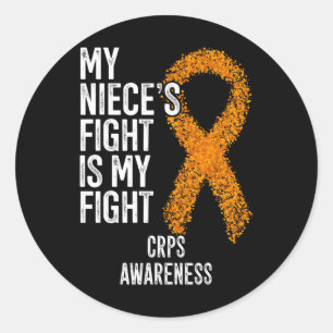 Sticker Rond Algodystrophie Le combat de ma nièce est mon comba