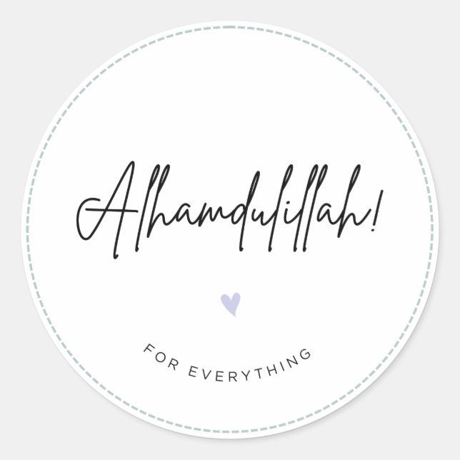 Sticker Rond Alhamdulillah (Devant)