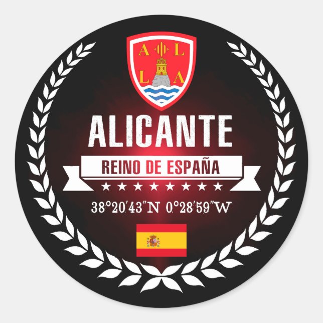 Sticker Rond Alicante (Devant)