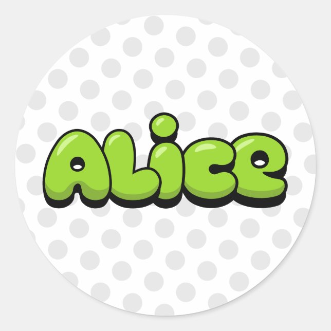 Sticker Rond Alice (Devant)