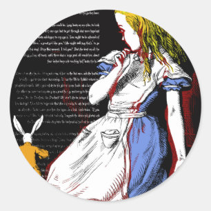 Sticker Rond Alice au pays des merveilles