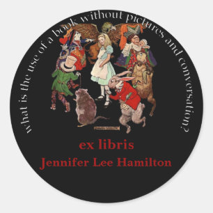 Sticker Rond Alice au pays des merveilles