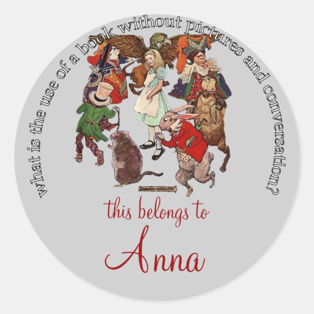 Sticker Rond Alice au pays des merveilles (Devant)