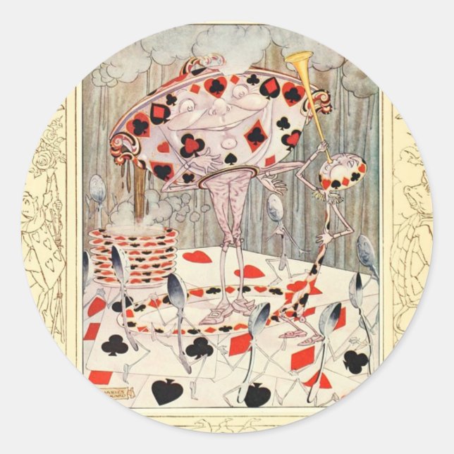 Sticker Rond Alice au pays des merveilles (Devant)