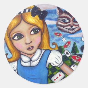 Sticker Rond Alice au pays des merveilles