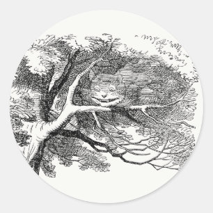 Sticker Rond Alice au pays des merveilles - Cheshire Chat s'est