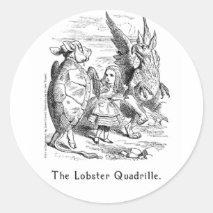 Sticker Rond Alice au pays des merveilles : Deux tailles d'art