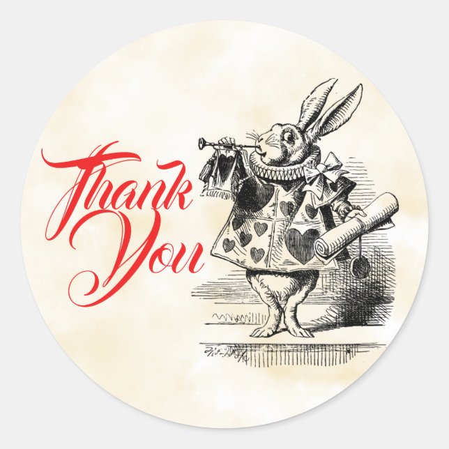 Sticker Rond Alice au pays des merveilles Favoriser les autocol (Devant)