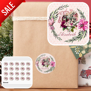 Sticker Rond Alice Au Pays Des Merveilles Mad Hatter Tea Party 