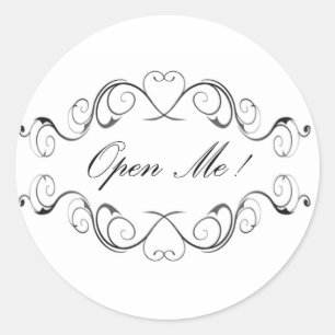 Sticker Rond Alice au pays des merveilles Ouvrez-moi ! autocoll
