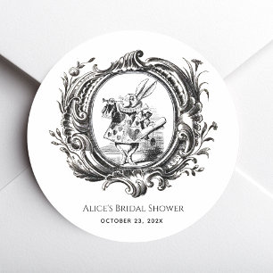 Sticker Rond Alice au pays des merveilles Shower de mariage Lap