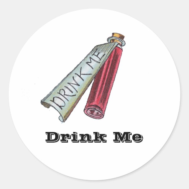 Sticker Rond Alice - Bois-moi  1865 (Devant)