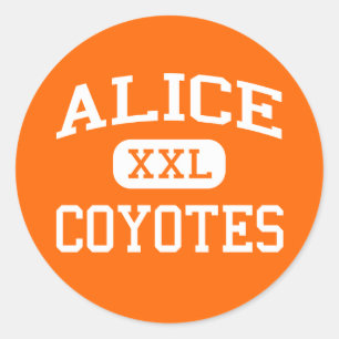 Sticker Rond Alice - coyotes - lycée d'Alice - Alice le Texas