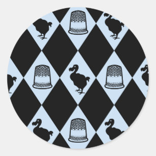 Sticker Rond Alice Dodo et Thimble Motif
