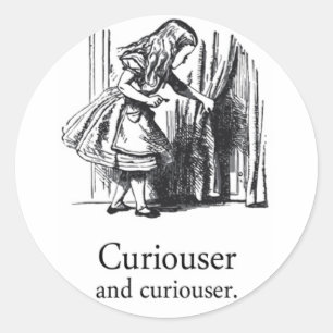 Sticker Rond Alice In Wonderland Curiouser Stickset Rond