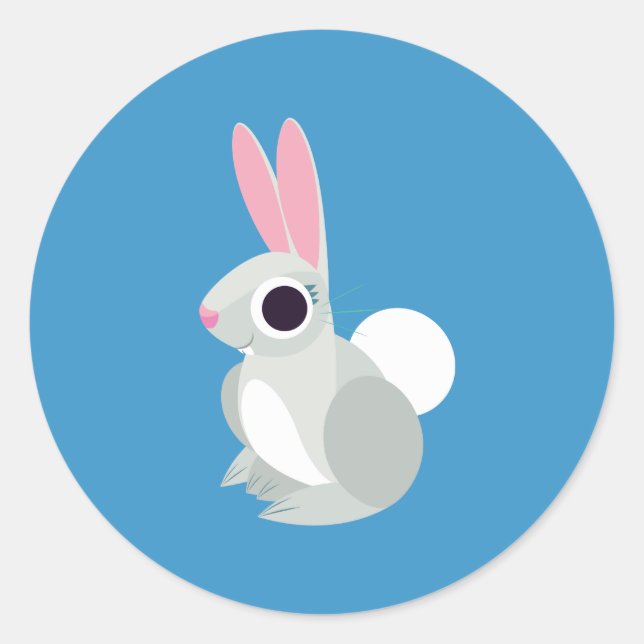Sticker Rond Alice le lapin (Devant)