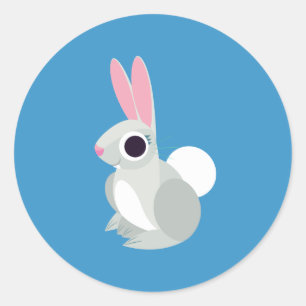 Sticker Rond Alice le lapin