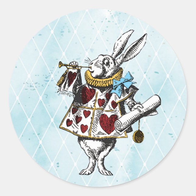 Sticker Rond Alice vintage au pays des merveilles (Devant)