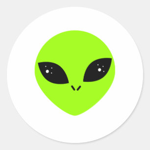 Sticker Rond Alien 